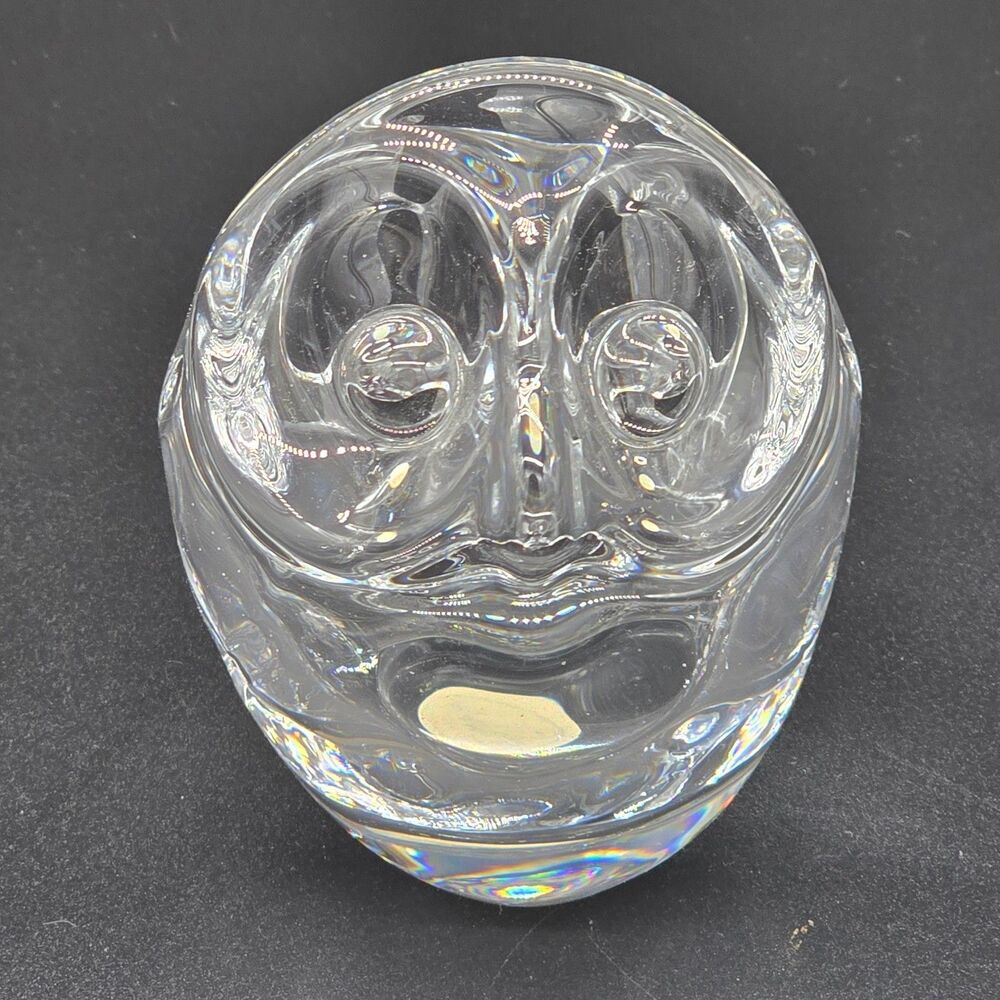 Vintage Art Vannes Crystal Owl Art Glass France Pipe Holder Trinket Dish - Picture 3 of 6